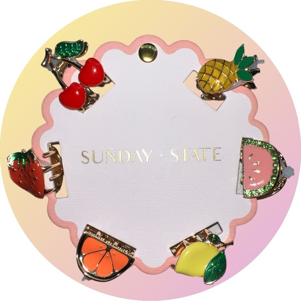 Sunday State Fruit-Themed Hair Clips